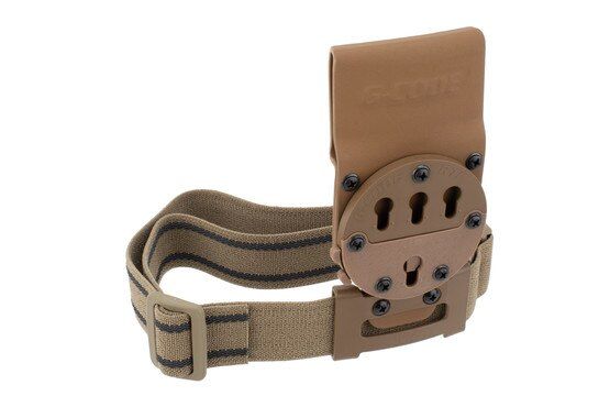 G-Code Rapid Transition Interface Optimal Drop Pistol Platform With RTI Wheel and Leg Strap Adaptor Kit -in Tan